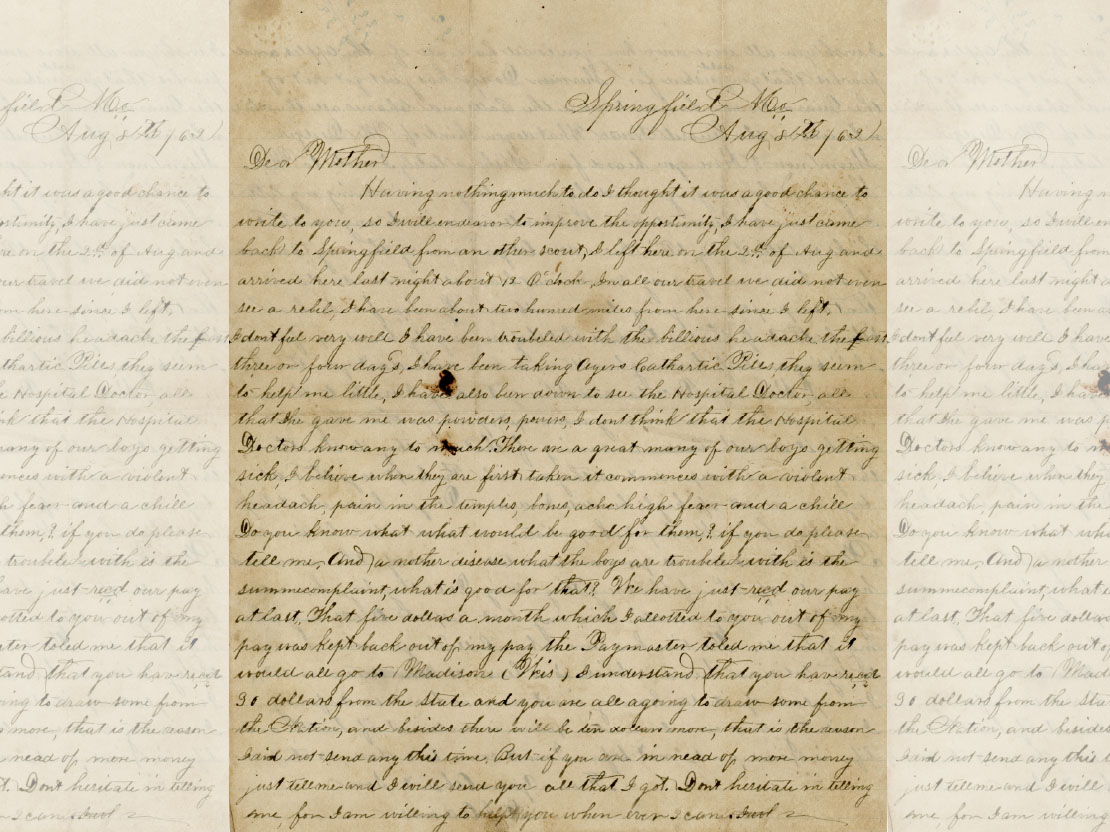 An image of an old letter. The paper is yellowed. The writing is in cursive and fills almost the whole page.
