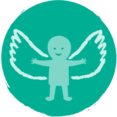 Icon of a child with wings
